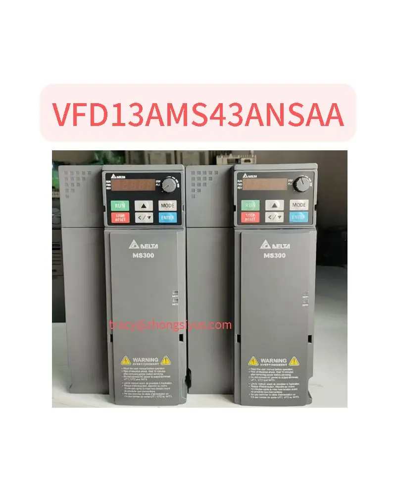 Used VFD13AMS43ANSAA inverter MS300 3-phase input 5.5KW, test function normal