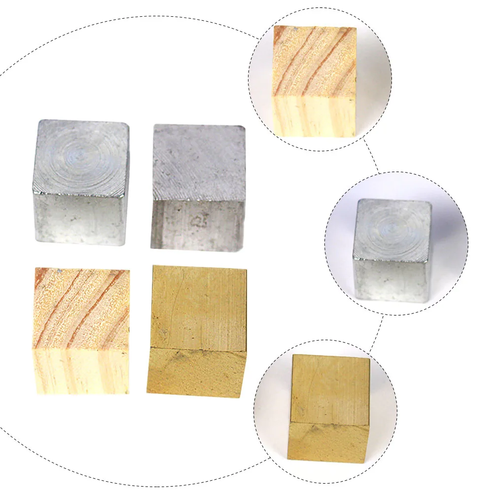 

4 Pcs Density Cubes Set Aluminum Iron Copper Wood Blocks Physical Experiment Equipment Teaching Instruments Metal Materials