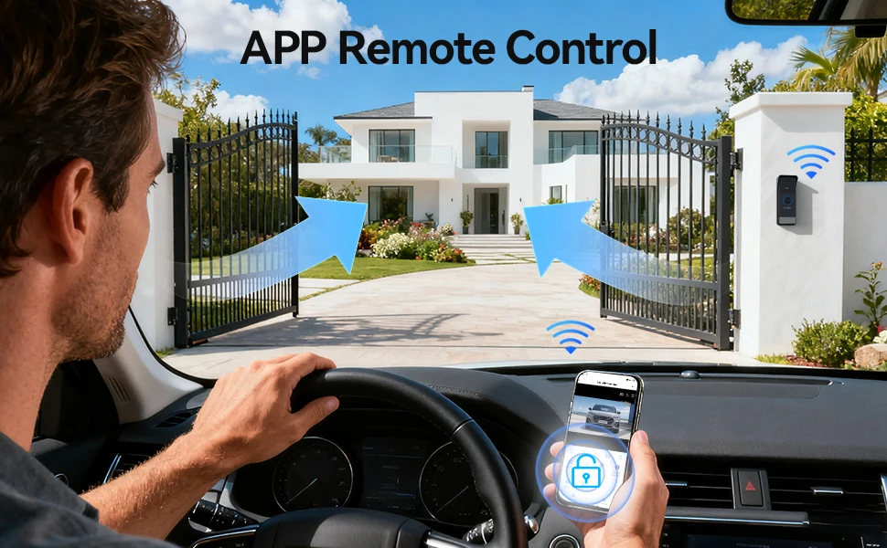 TMEZON Solarbetriebenes, kabelloses WLAN-Videotürsprechsystem für die Sicherheit zu Hause, 1080P-Intercom-System, 7-Zoll-Farb-Touchscreen-Monitor, Video-Türklingel mit Solarpanel, PIR-Bewegungserkennung, Fernentriegelung, 2,4/5G WLAN – Detail 15