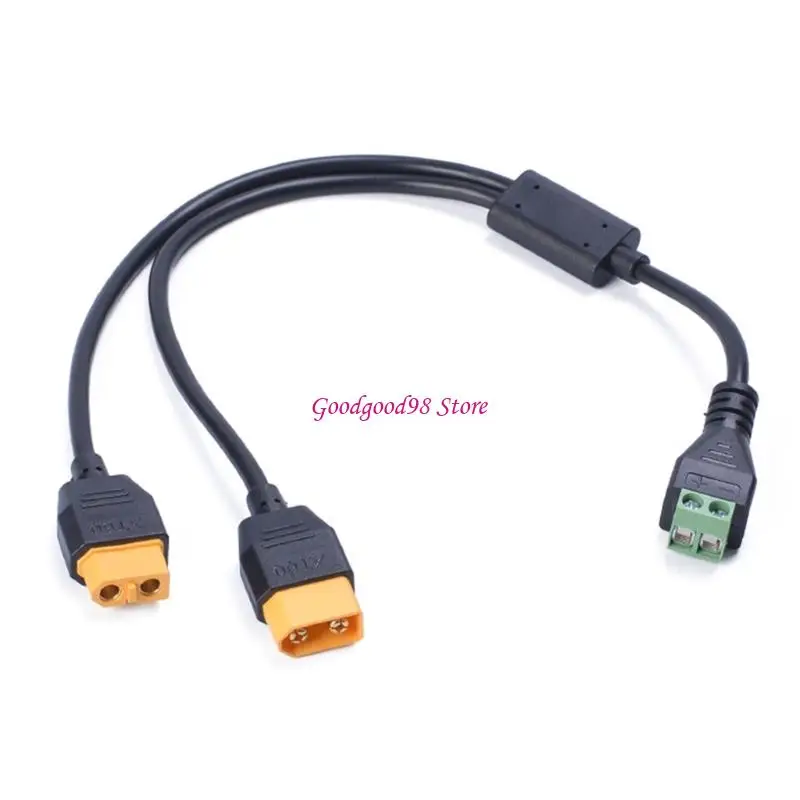Y Split 60 Adapter Wire, 2Pin Input to Double 60 Power Cable for Benches Cable Management and Battery Setup,11.81in