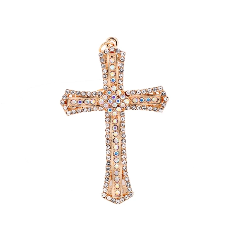 for Cross Crystal Keychain Keyring Jesus Christian Catholic for Rhinestone for K Drop shipping