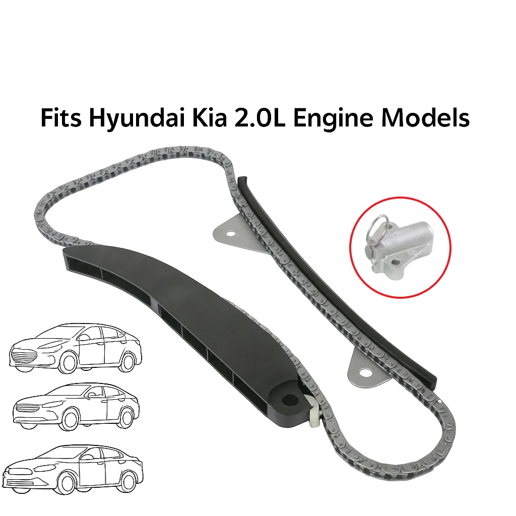 

Timing Chain Kit with G4NB Crankshaft 24321-2E200 for Hyundai Kia Elantra Sonata Tucson Optima Soul Forte 2.0L G4NC Engine