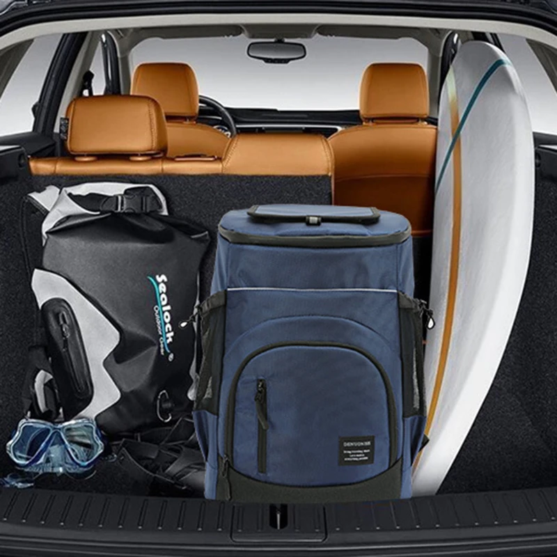 

30L Refrigerator Bag Travel Soft Insulated Cooler Backpack Thermal Isothermal Fridge Outdoor Beach Ice Beer Backpack