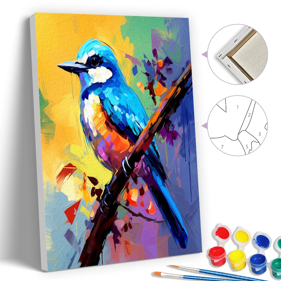 

SDOYUNO Simple Painting By Numbers Modern Pictures 20X30cm With Frame birds On Canvas Oil Art Kits Drawing Draw Decoration Home