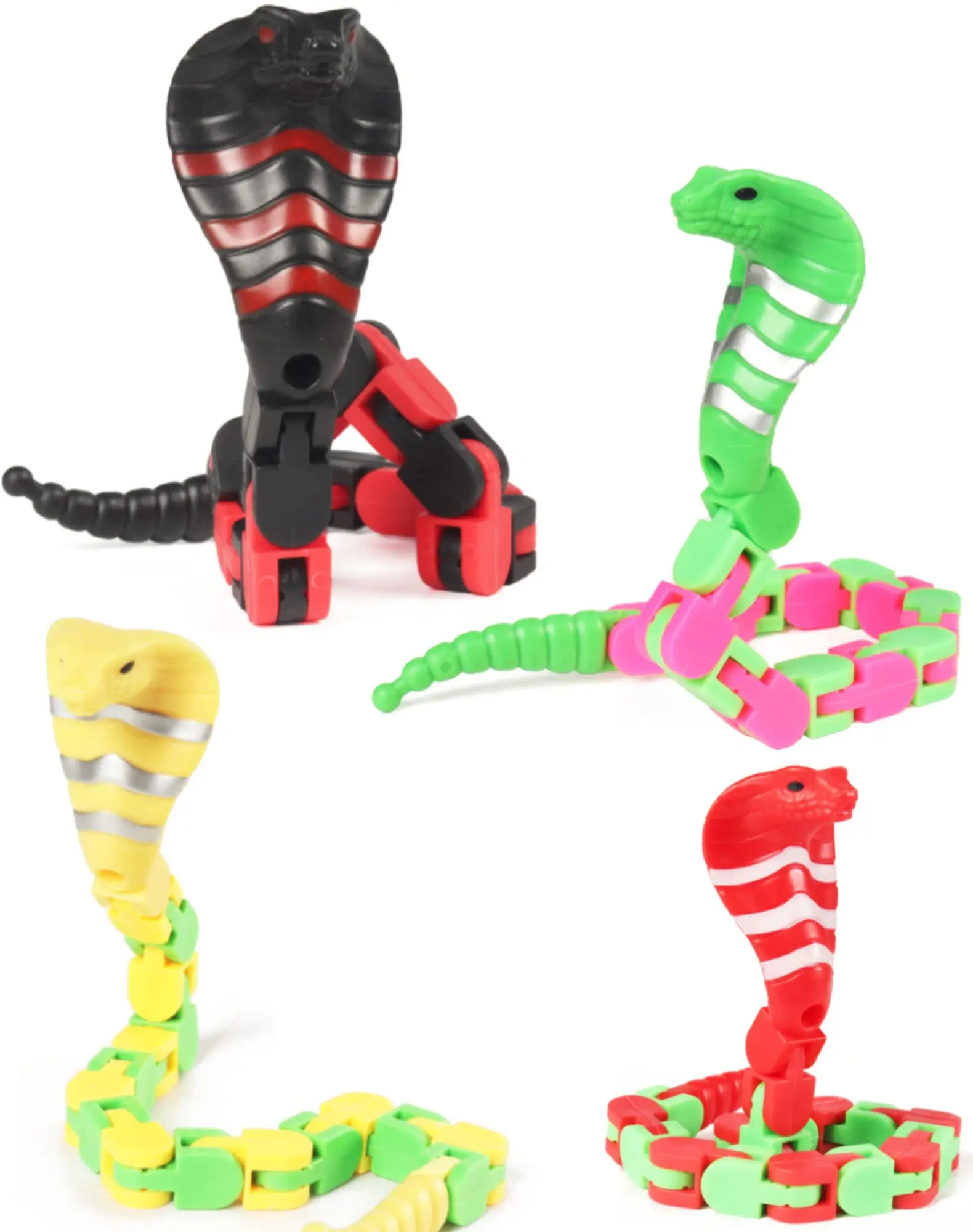 Snakes Wacky Tracks Snap Click Fidget Toys Fidget Chain Bracelet Finger Sensory Toys  Snake Jigsaw Puzzle Toys for Kids  Relief