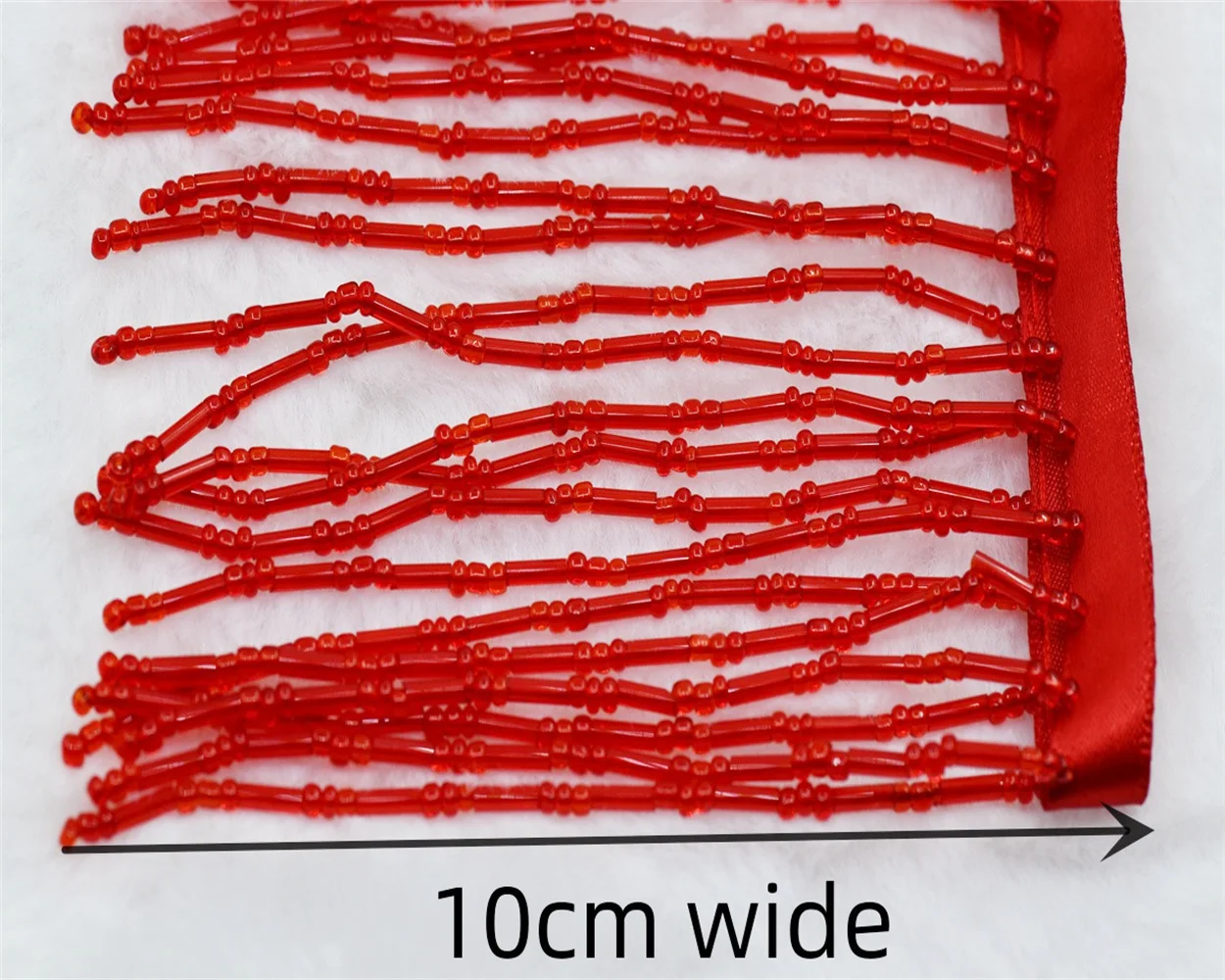 1 yard 10cm glass Beaded Fringe beaded fringe Lamp Costume Trim Crafts  fringes for sewing in clothes