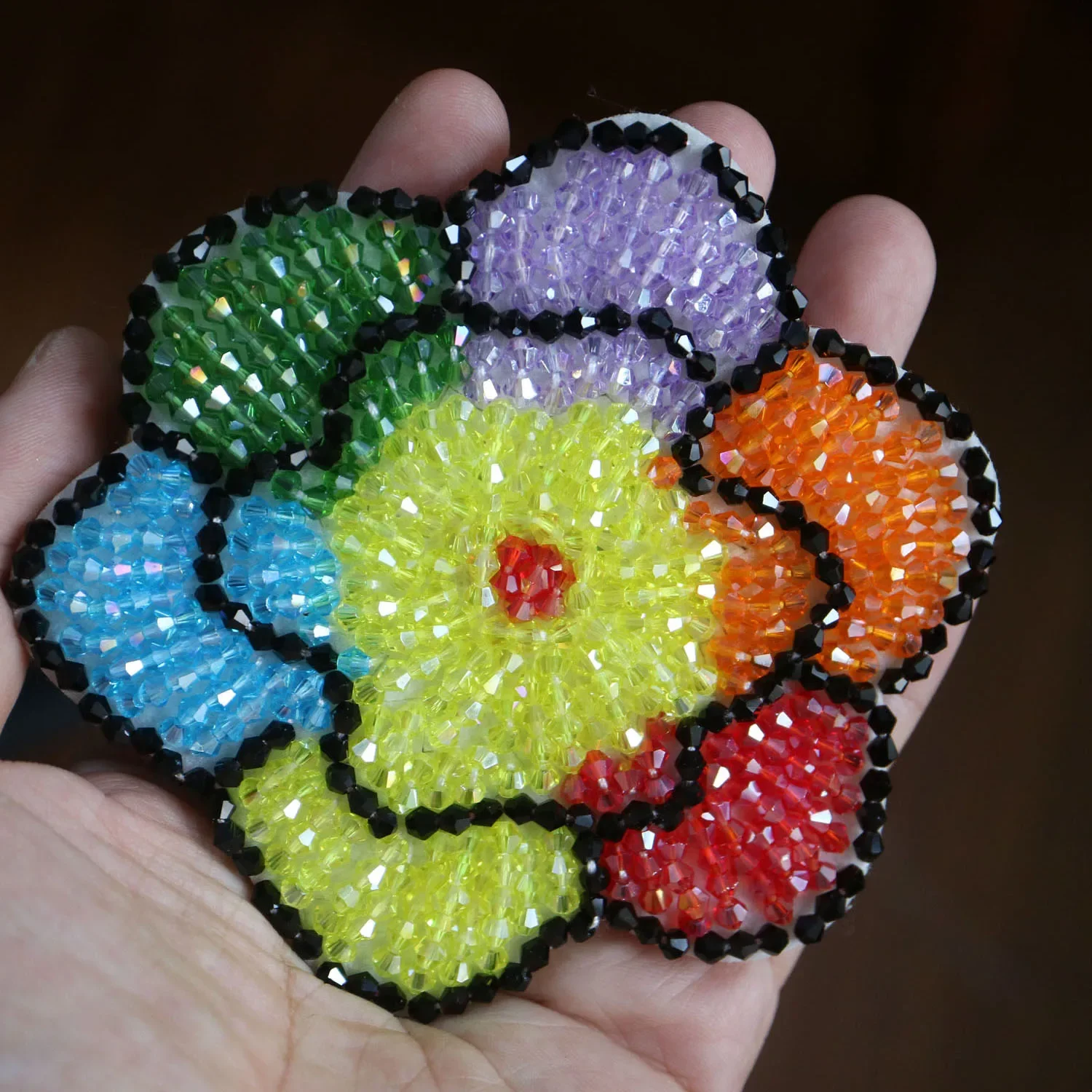 Fashion DIY rainbow sun beaded patches for clothes rhinestone appliques  clothing  sew on parches Embroidery