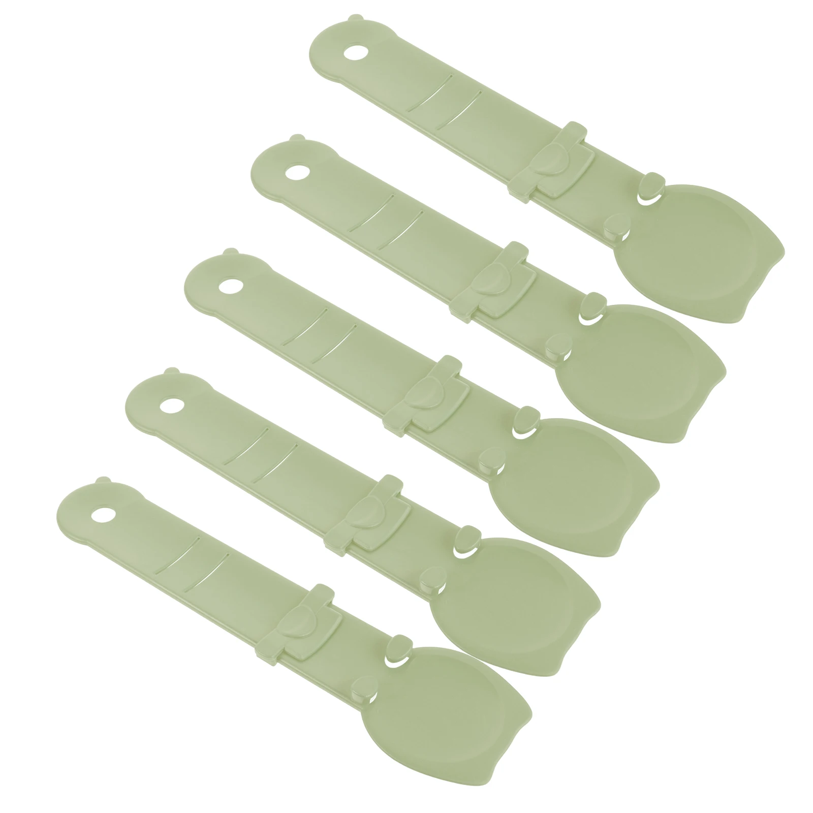 

5Pcs Cat Treat Spoon Squeeze Feeder Portable Plastic Feeding Tool 9.6 Clean Wet Food Dispenser Ergonomic Light Green