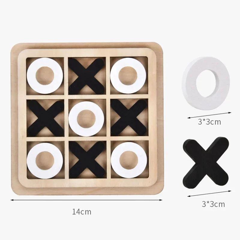 Montessori Holz Mini Schach Spiel Interaktion Puzzle Gehirn Logische Ausbildung Lernen Frühen Pädagogisches Spielzeug Für Kinder Kinder