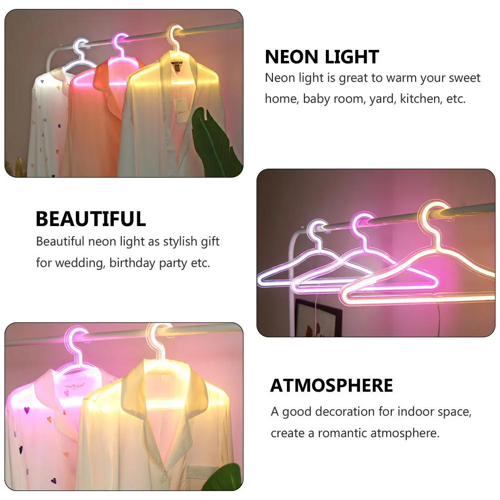 LED 네온 라이트 USB 전원 의류 스탠드 로맨틱 장식 조명 파티 웨딩 램프 홈 침실 마당 장식 LED 램프