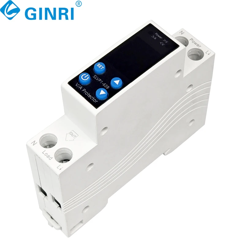 3PCS Compact Relay 1P 63A Voltage Protector Single Phase Under/Over Voltage Relay