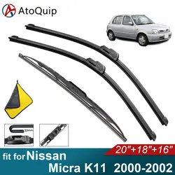 Car Windshield Wiper Blades Fit For Nissan Micra K11 Rear Wiper Blades Soft Rubber Auto Front Windscreen 2000 2001 2002