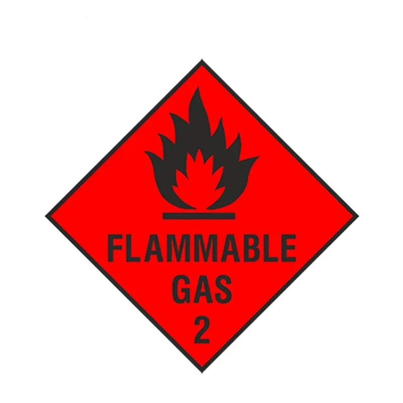 Flammable Gas Warning Vinyl Decal Funny Style Waterproof Sticker for Car Motorcycle Window Fuel Cap Universal DIY Vehicle Decor