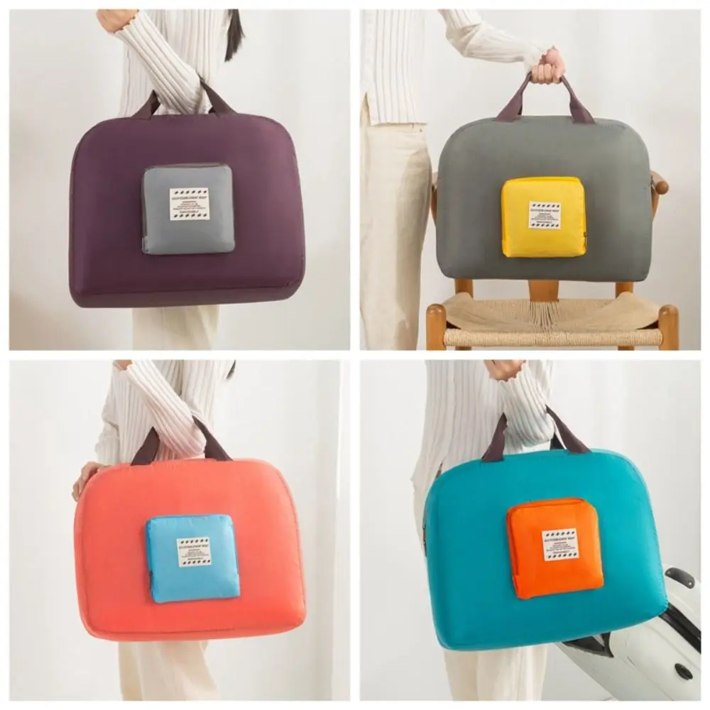 حقيبة تخزين للسفر خفيفة الوزن وقابلة للطي أكسفورد متعددة الوظائف حقيبة أمتعة للسفر حقيبة يد ذات سعة كبيرة حقيبة سفر من القماش الخشن للرجال