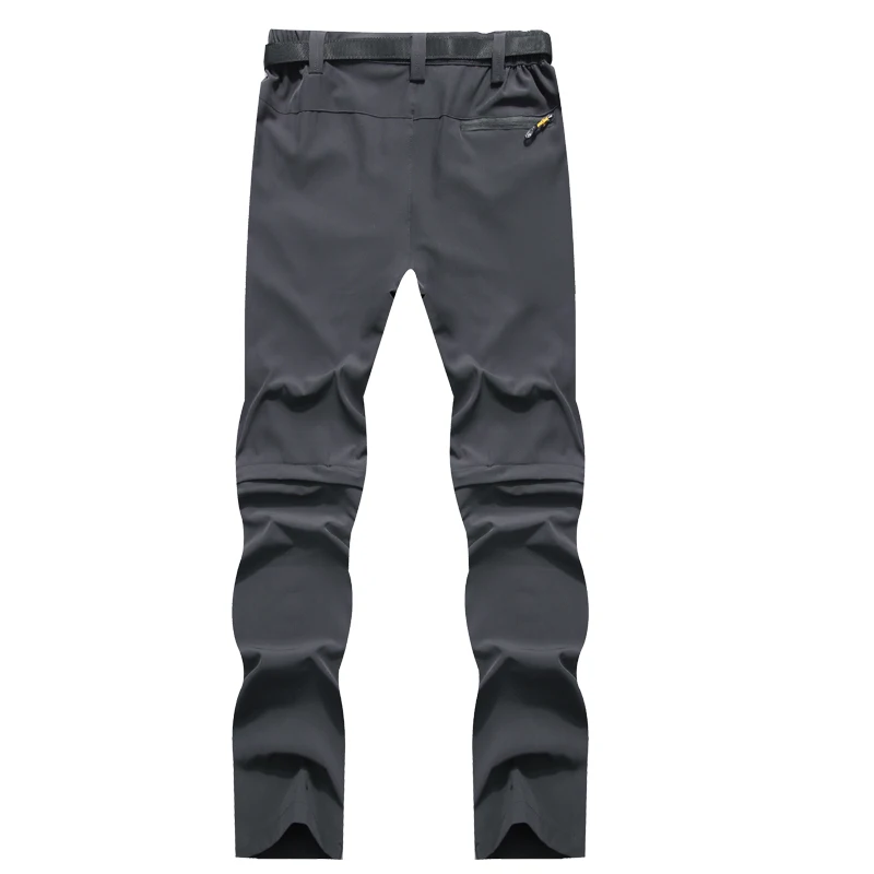 Outdoor quick drying pants men's summer thin detachable elastic two section pants line mountain assault pants loose hiking pants