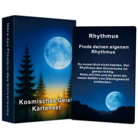 German Cosmic Wisdom Oracle Deck - Inspirational Message Oracle Card for Daily Reflection and Inner Clarity, 48-cards, 12*8cm