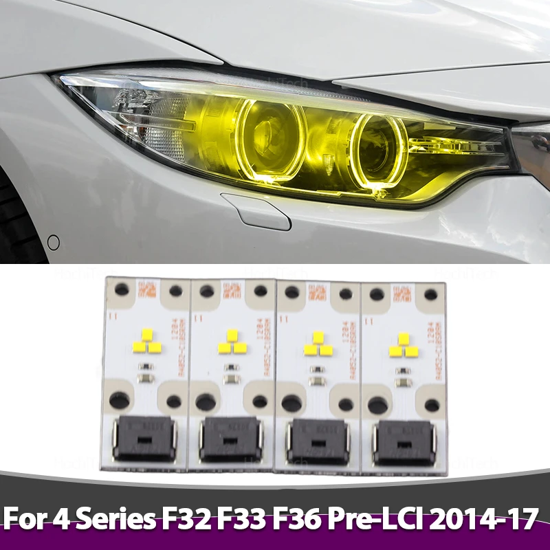 

Yellow Angel Eyes LED DRL Boards for BMW 4 Series F32 F33 F36 Pre-LCI 2014-2017 LED Headlight Daytime Light 63117263051