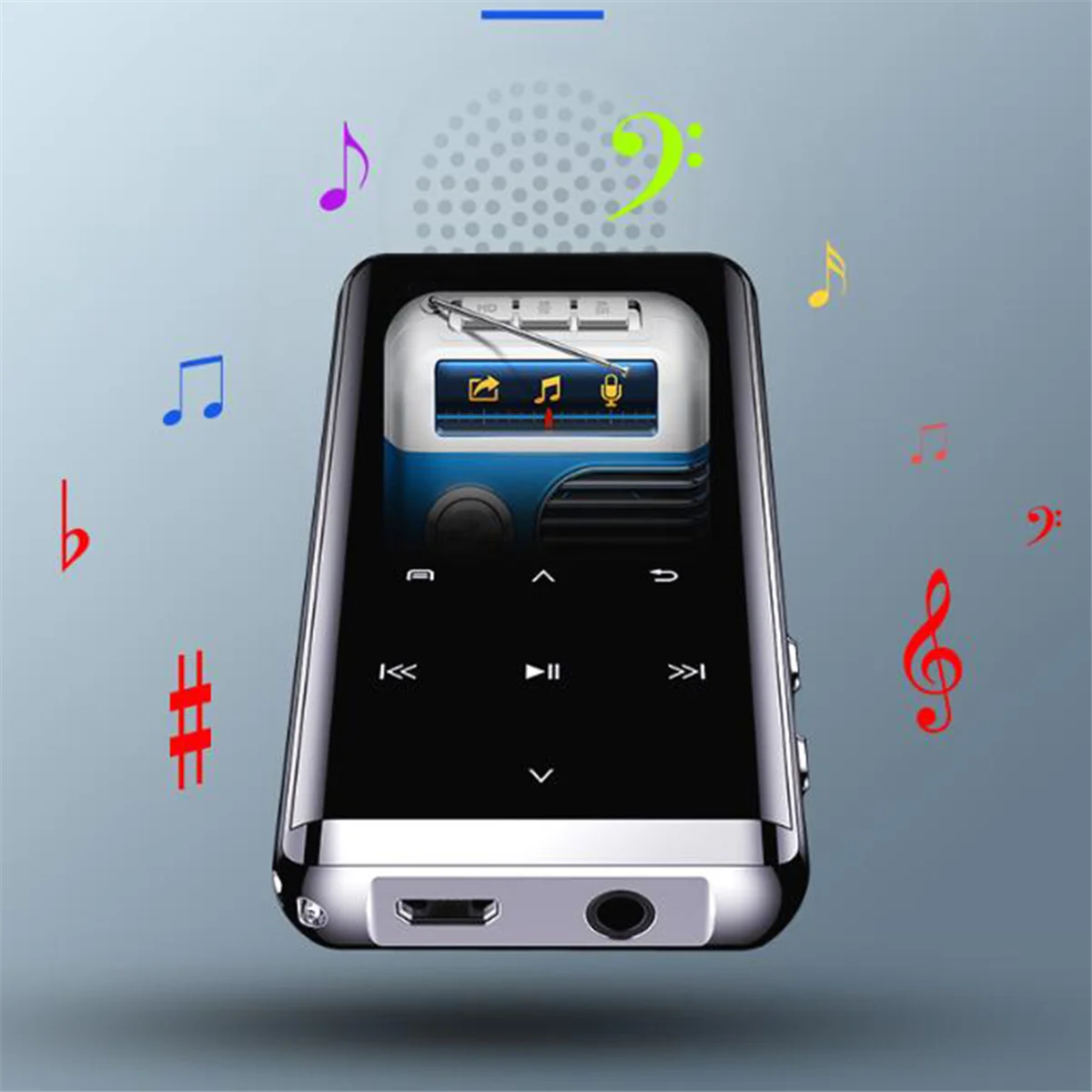 

ABWG-MP3 Player Bluetooth Mini M13 Walkman Lossless 1.5 Inches 128x160 Pixels TFT Display HIFI Music