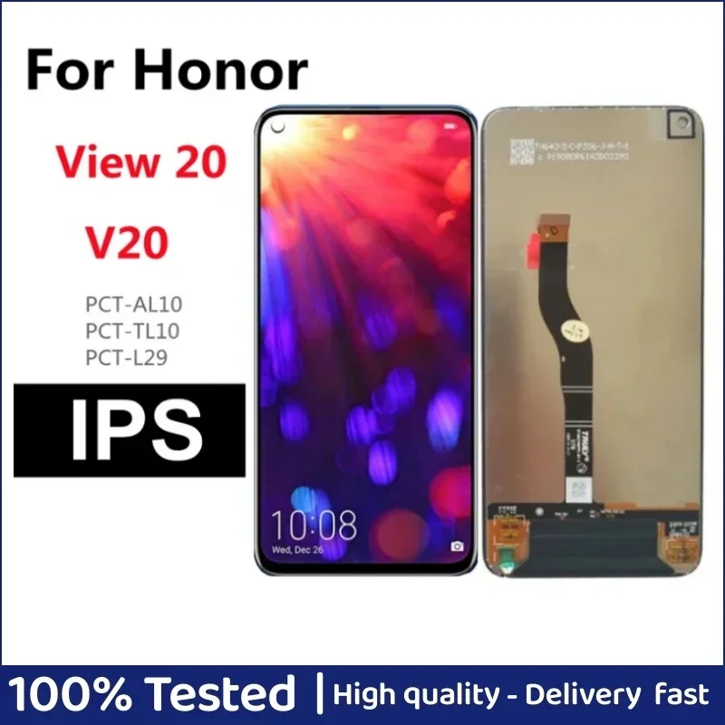 6.4'' LCD For Huawei Honor V20 View 20 LCD Display Touch Screen Digitizer PCT-L29 For Honor View 20 LCD Replacement