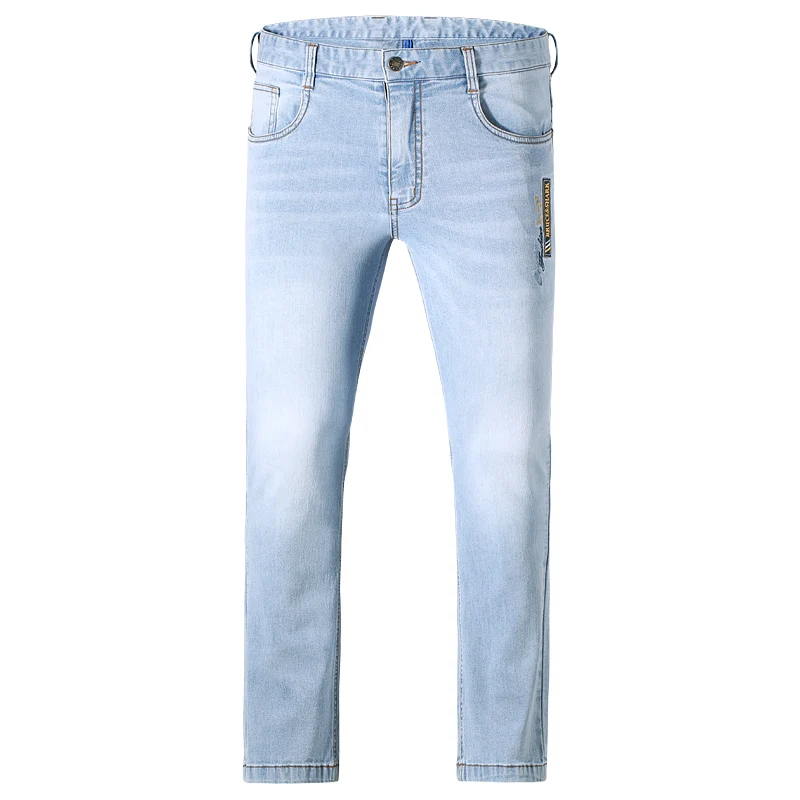 2023 New Summer Men's Jeans Thin Bruce&Shark Men's clothing Straight Leg Loose Style stretching korean fashion Jeans Big Size