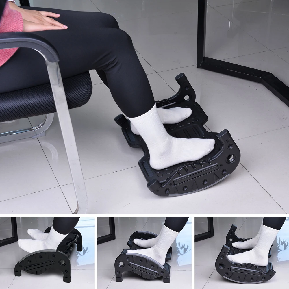 Foot Rest Under Desk Ergonomics Two-Sides Footrest with Massage Surface Portable Foot Stool for Home Office Relax Tools