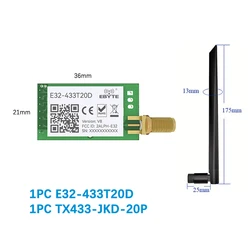 LoRA 433MHz UART RF Module 433MHz 20dBm 3km CDSENET E32-433T20D Wireless Transceiver Transmitter Receiver SMA-K Antenna