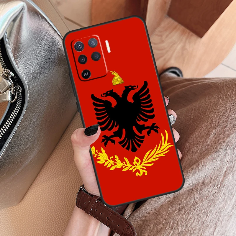 Albania Passport Flag Case For OPPO A57S A5 A9 A53 A15 A17 A57 A77 A16 A76 A96 A52 A72 A58 A78 A98 A54 A74 A94