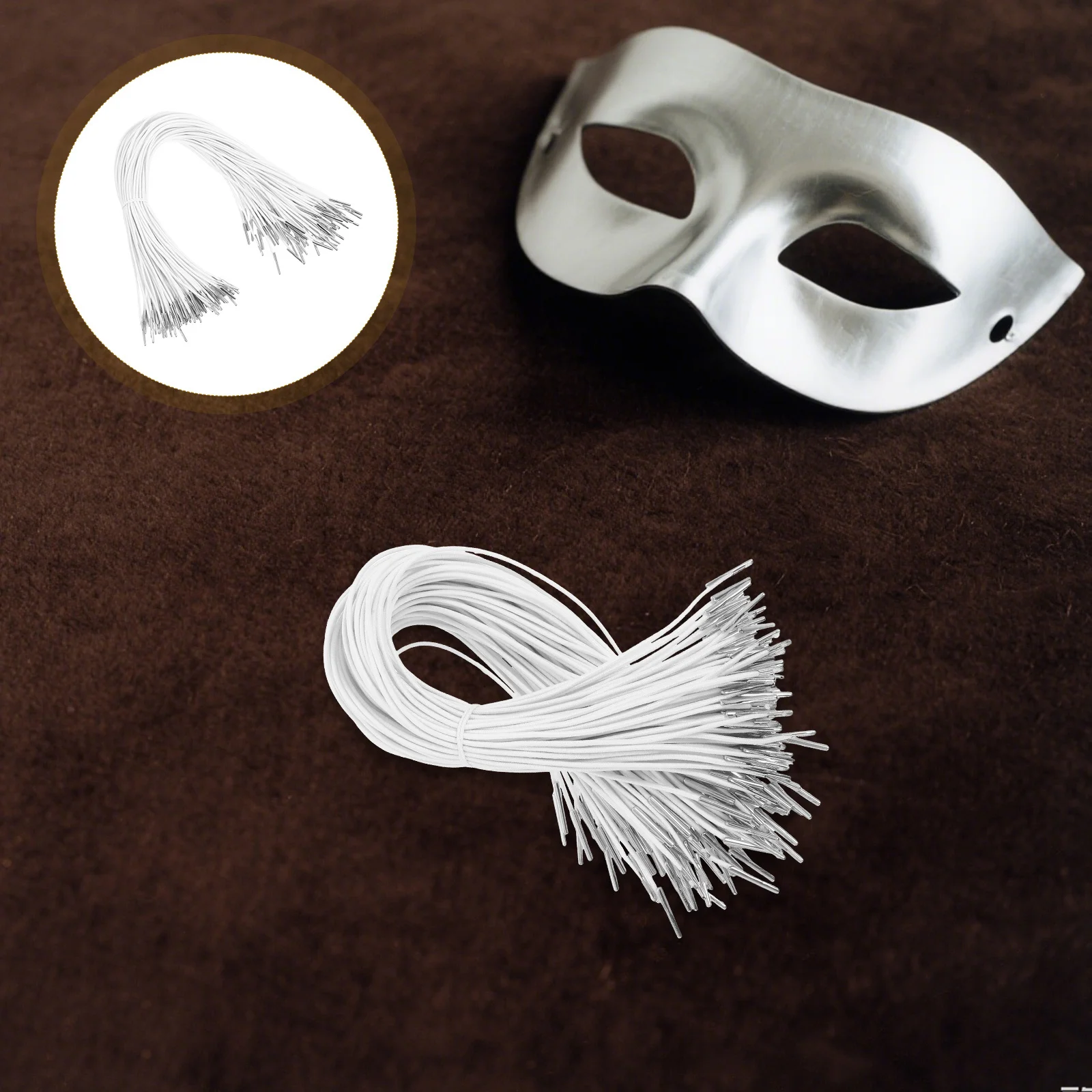 

200pcs Elastic Strap Rope 11.79 Inch Metal Ends Stretch Cord For Masks Party Hats Outdoor Gear Hat Chin Strap Cord Diy Crafts