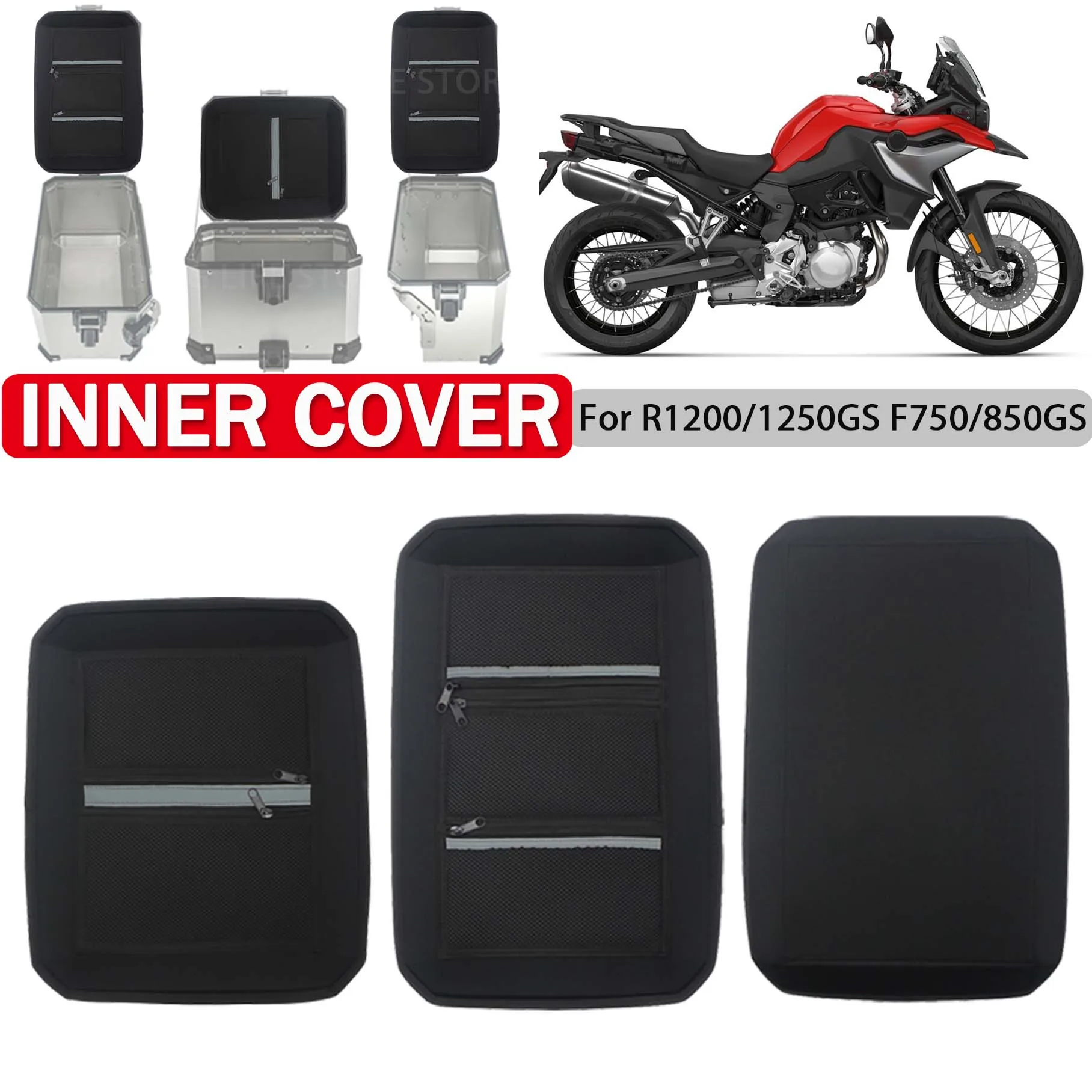

Motorcycle Rear Luggage Box Inner Container For BMW R1200GS R1250GS LC ADV R1200 F750 F850 GS Adventure Top Side Case Cover Bag