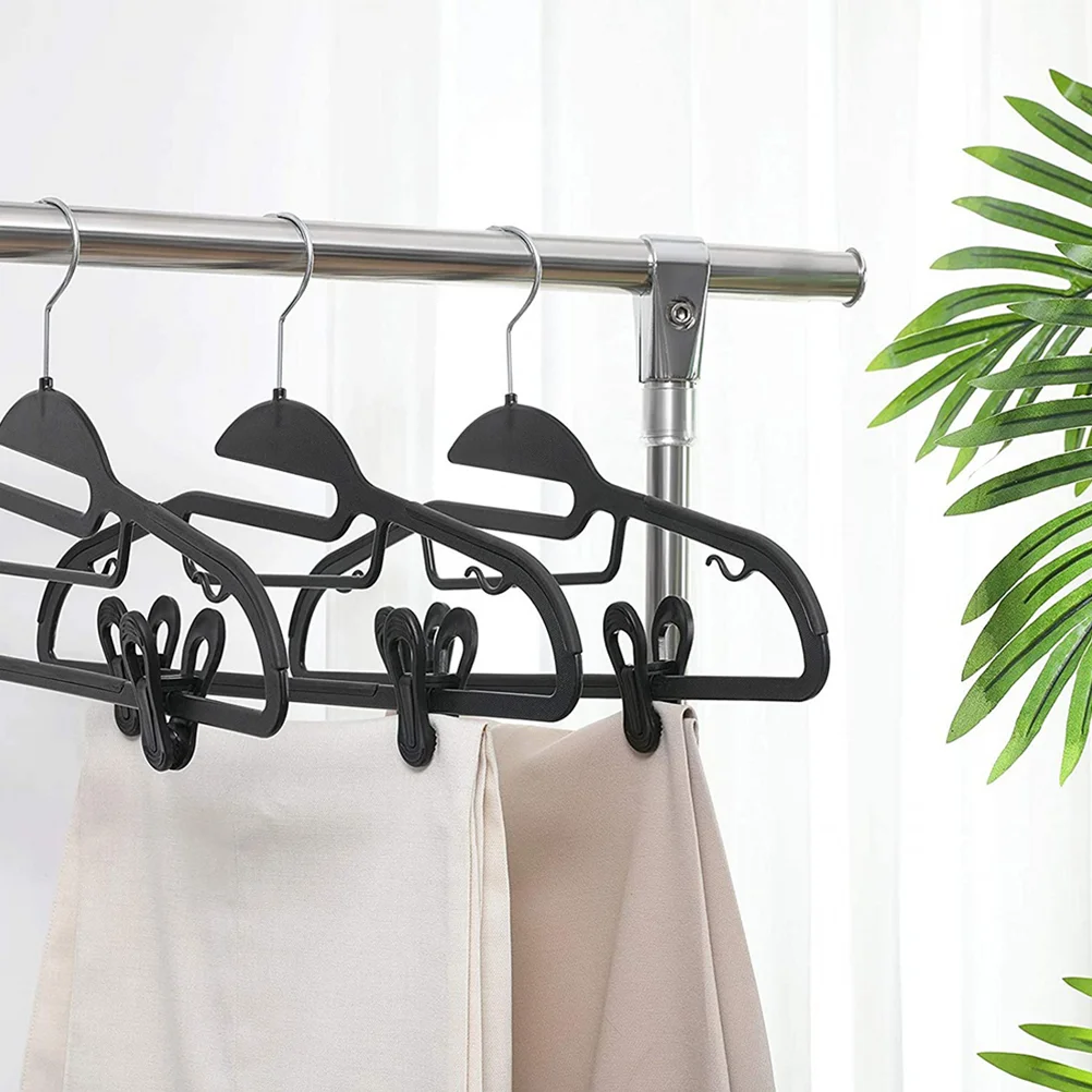 10 Pcs Coat Hanger Solid Clothes Clips for Hangers Plastic Clothespins Underwear Towel Multi-functional