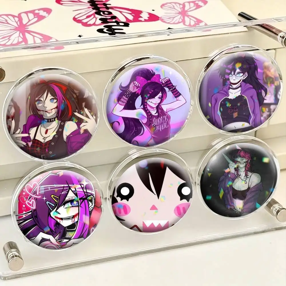 C-Creepypasta Killer Nina  25mm 32mm 44mm 58mm 75mm Brooches Badges Pins for Accessories Gift
