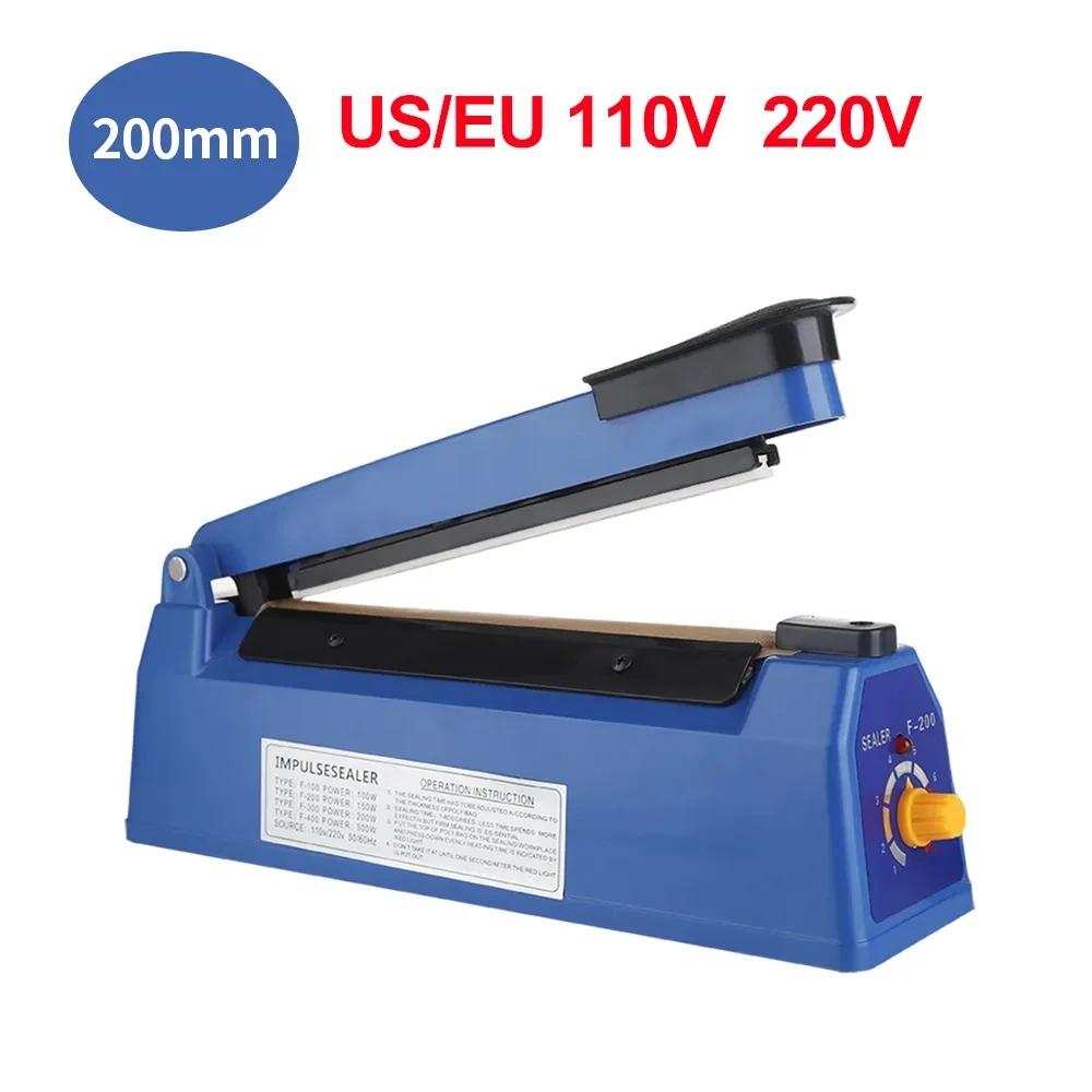 

US/EU Plastic Bag Sealing Machine Portable Electric Food Sealer 8 Temperature Modes Fast Heating Food Packing Machine Kitchen