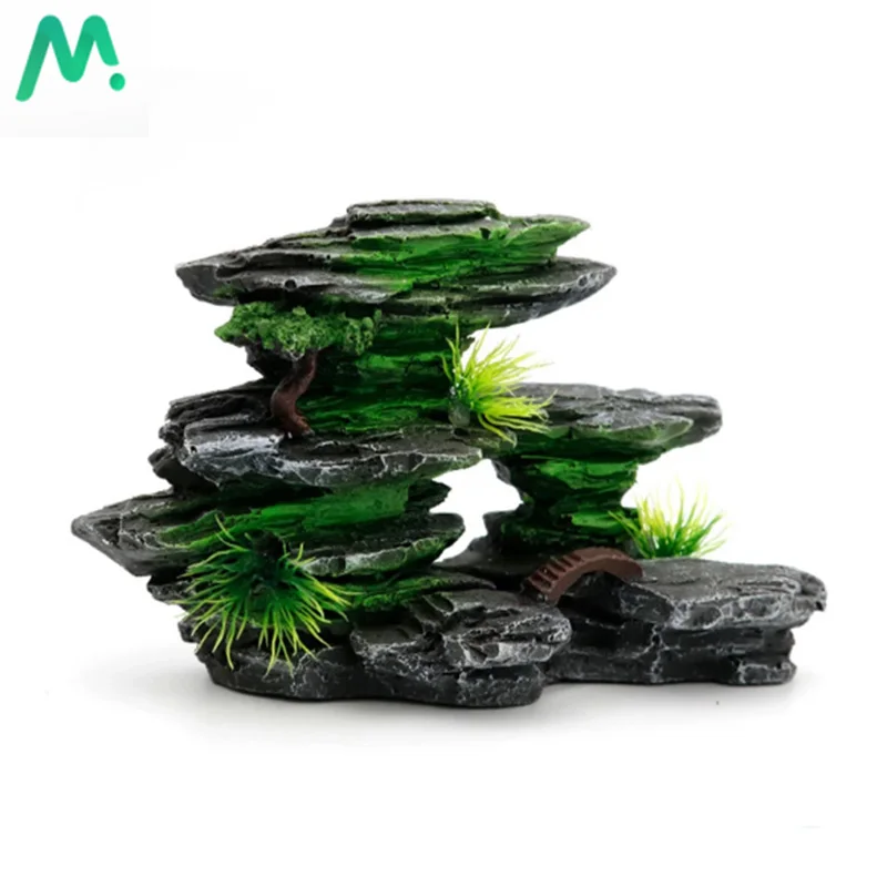 

Fish Tank Landscaping Creative Rockery Fish Tank Turtle Ornaments Decoration Resin Rockery Aquarium Shelter Cave Crafts Ornament