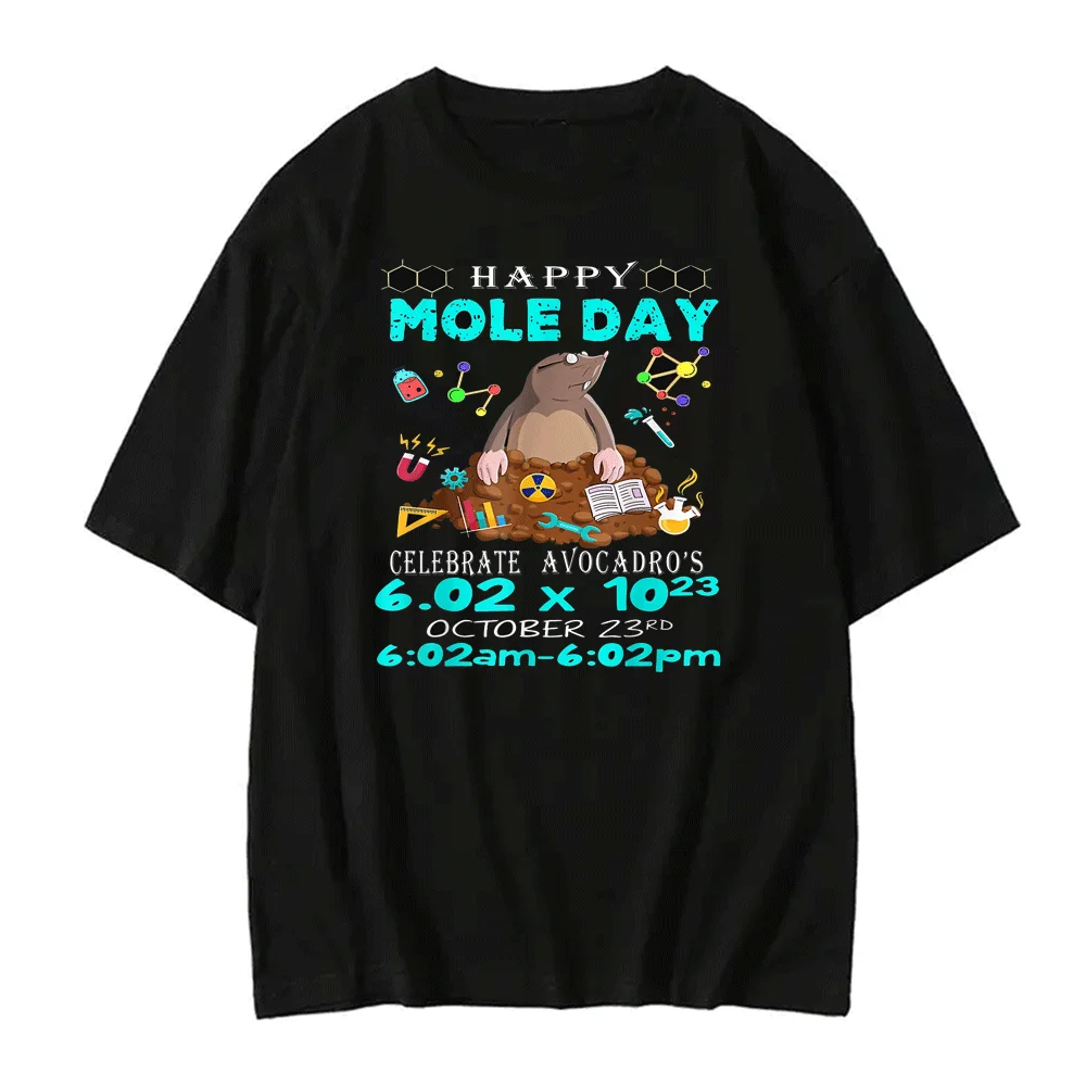 1 Mole Funny Chemistry Humor Science Teacher Pun T-Shirt Graphic T Shirts Men and Women Clothing Aesthetic Cute Science Lab Tops