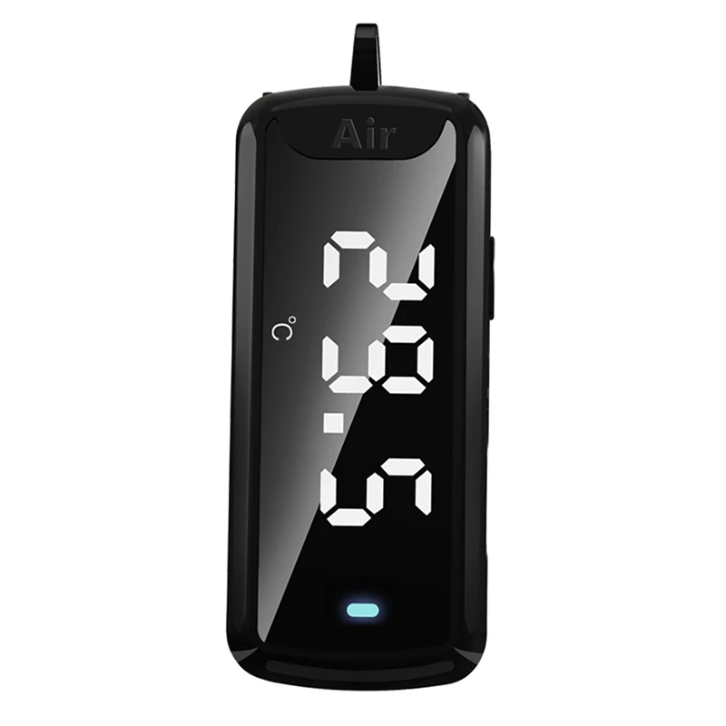 2X 120 مليون الأيونات السالبة الرقبة تنقية الهواء الشخصية يمكن ارتداؤها صغيرة محمولة درجة الحرارة قابلة للقياس لتنقية الهواء