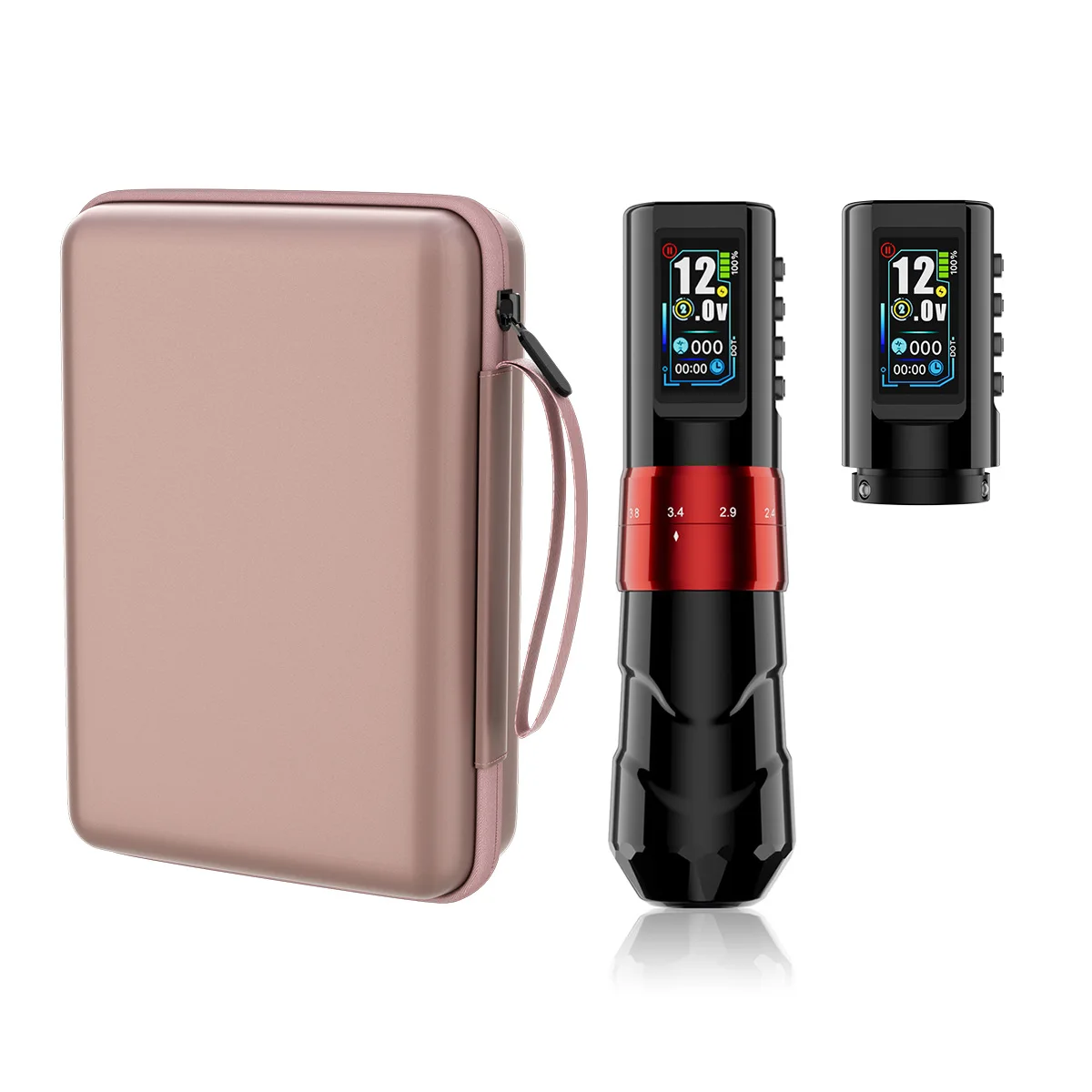 

Tuffking Hollow Cup Dual Battery Tattoo Machine with Pointable, Slow Frequency, Adjustable Stroke, Integrated Tattoo Pen
