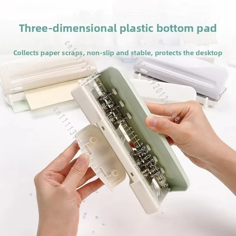 Adjustable Multi Hole Puncher, 4mm 6/9 Position Paper Punching Tool, Office Paper Binding Stationery