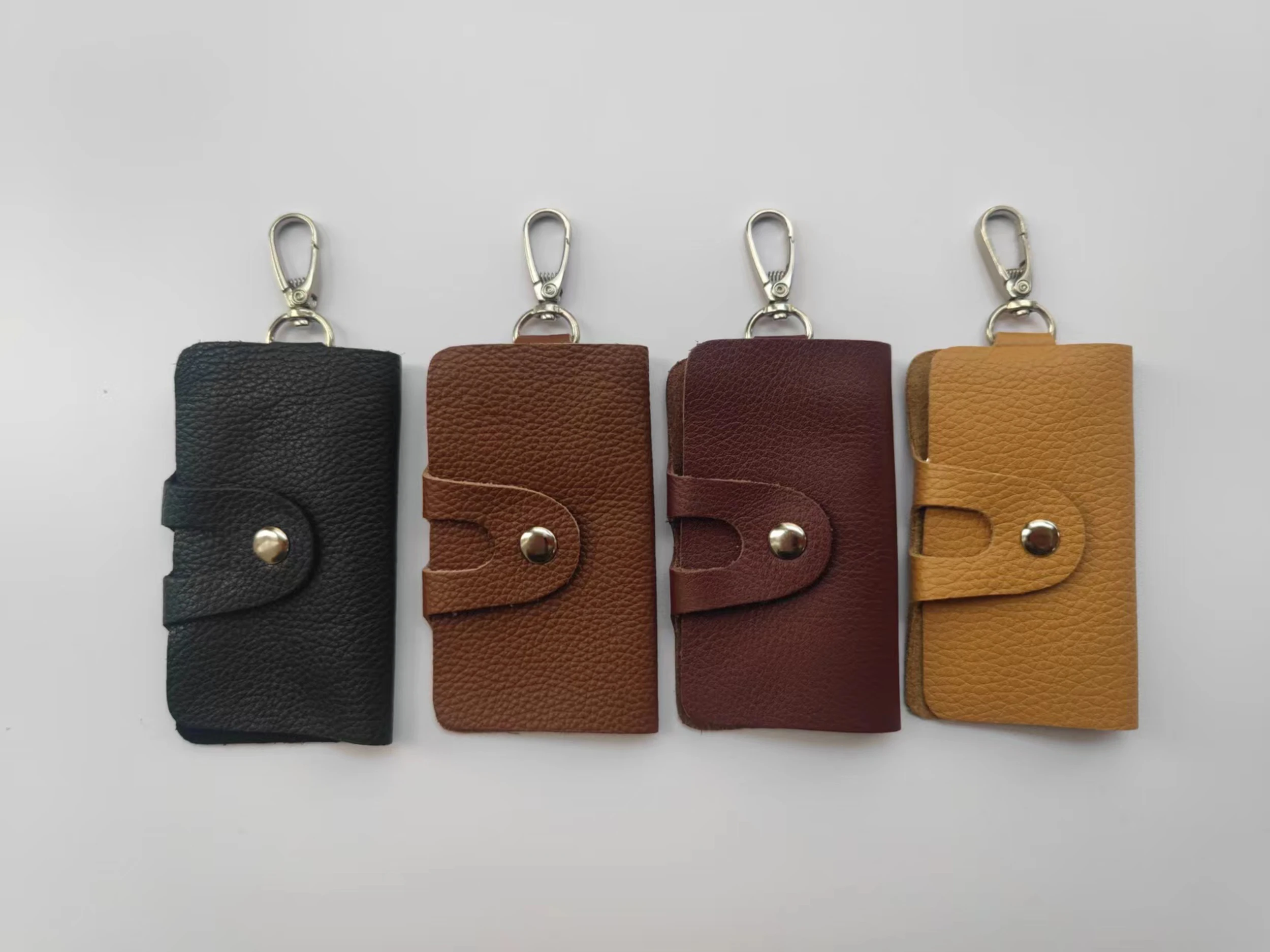 Genuine Leather Key Holder Case Small KeyChain Case Bag Housekeeper Keys Organizer