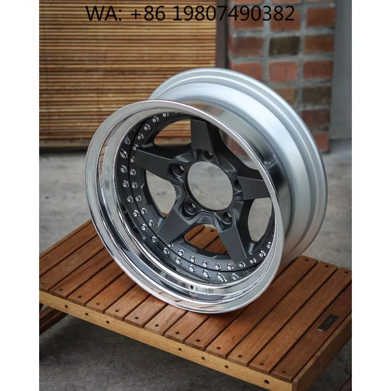 16 Inch 3-Piece Deep Concave Forged Wheels Bold Offroad Style Aftermarket Mini 4x4 Vehicle Rims