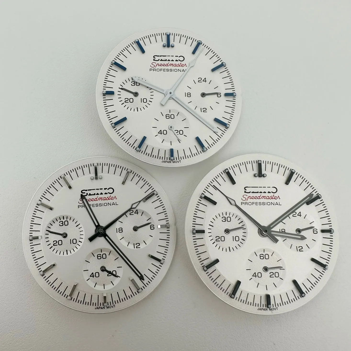 32.6mm Panda Chronograph Watch Dial With Black Hands For VK63 Quartz Movement Watch Modification Replacement Parts DIY Custom