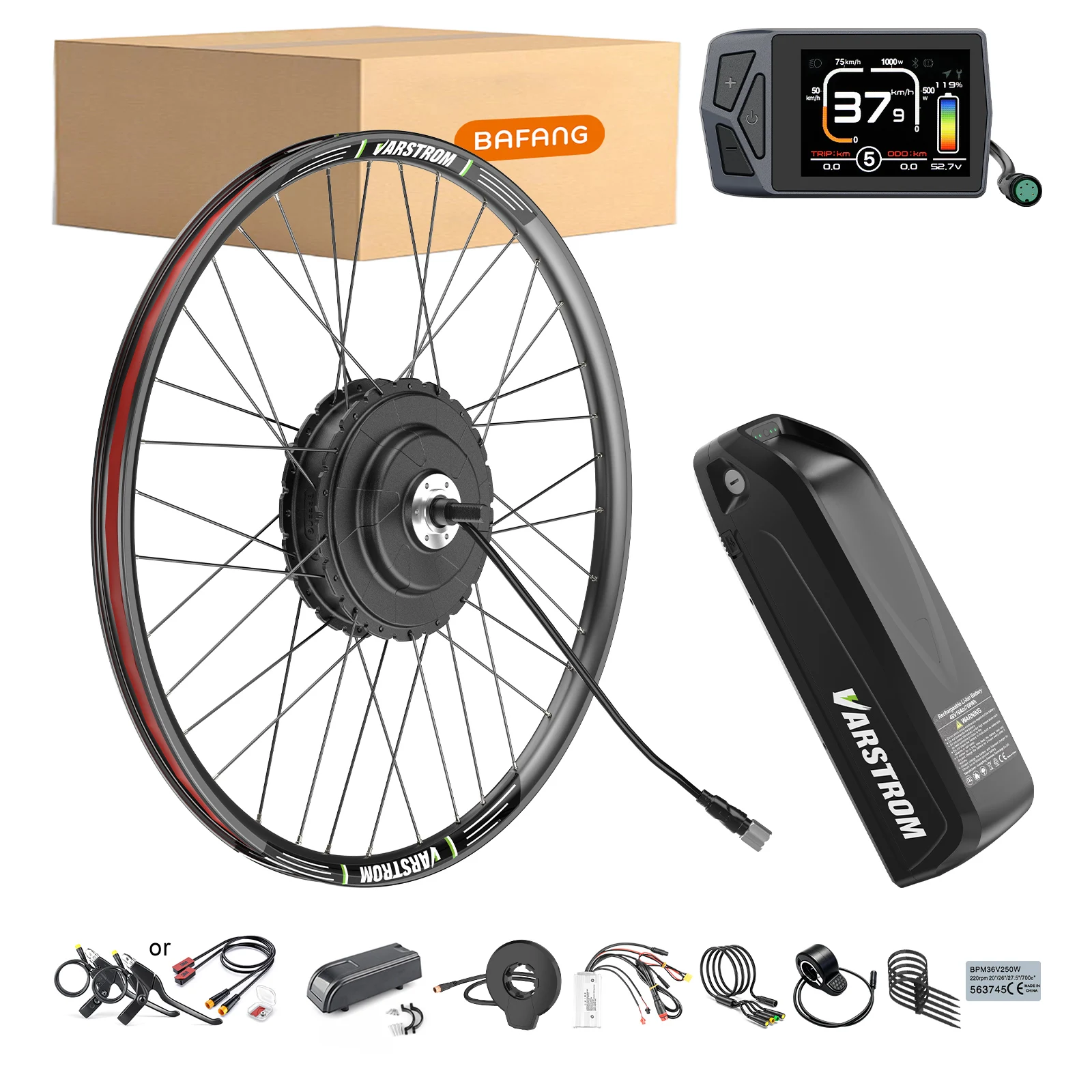 Bafang 750W EBike Kit Rear Drive Wheel Hub Motor Electric Bike Brushless Motor Bicycle Conversion Kit 20Ah 16Ah 13Ah Battery