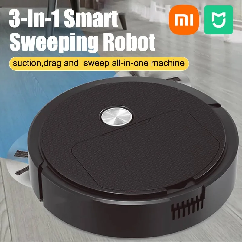 Xiaomi-Mijia 3-in-1インテリジェント掃除ロボット,多機能,強力な吸引,家庭用機械