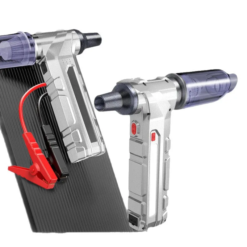Cross-Border New Powerful Portable Power Stations Car Emergency Jump Starter Air Blower Vacuum Cleaner Mobile Phone Charger
