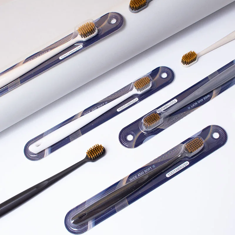 Toothbrush High Density Wide Head Flame Brush Filament Soft Bristles Individually Packaged Toothbrush