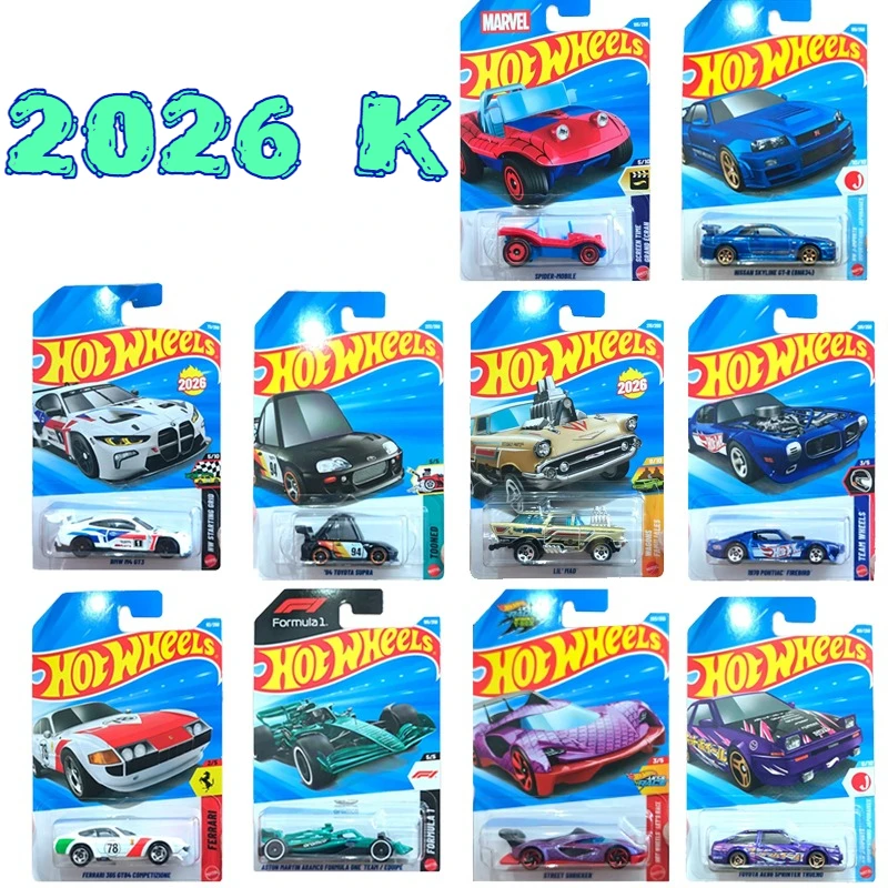 26K Hot Wheels Coches de Juguete 1/64 Vehículos Diecast Ferrari Let's Race BMW Toyota Supra Aston Martin F1 Nissan Skyline Colecciones Regalo