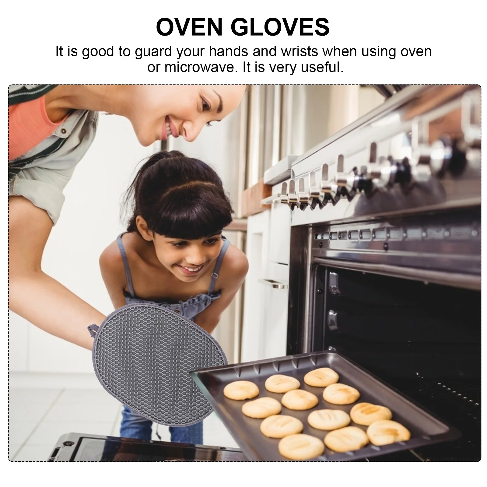 

Silicone Oven Glove Heat Resistant Microwave Oven Mitt Insulation Anti-Scald Protective Baking Gloves Silicone Mitts