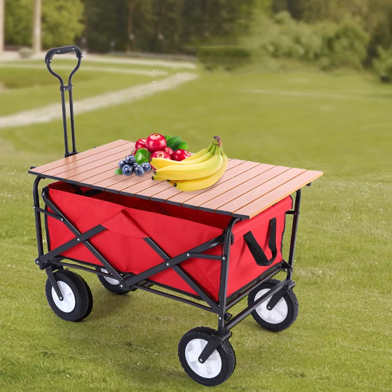 

Wholesale Factory Direct Foldable Wheeled Trolley Shopping Cart Outdoor Utility Cart Camping Supplies