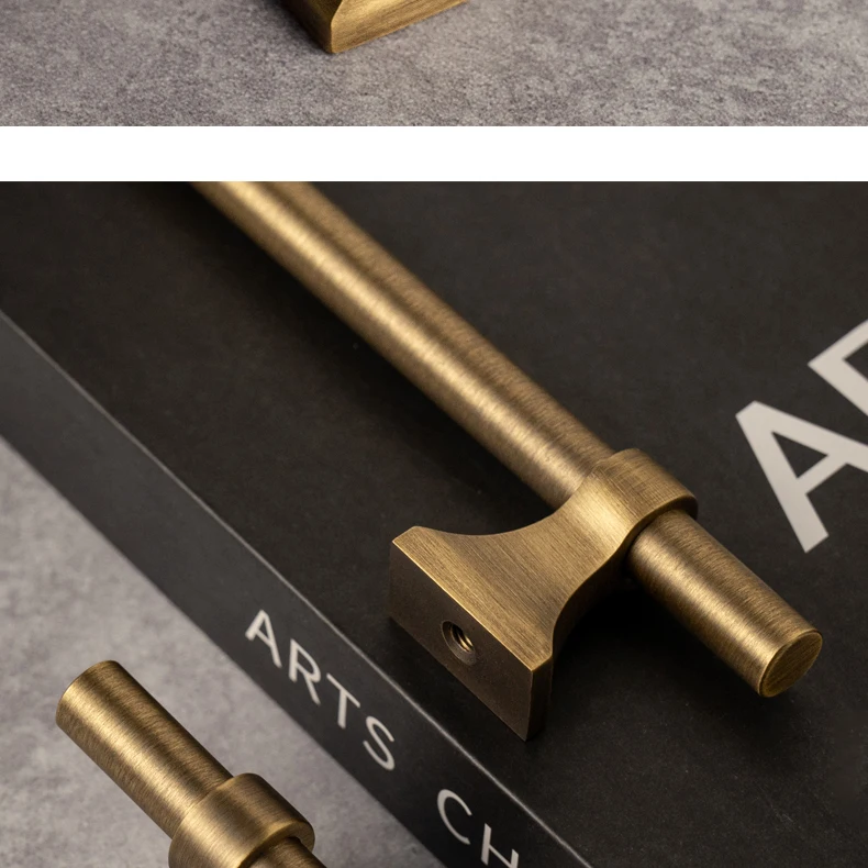 Antique brass drawer handle and T knob — supplier illustration 20