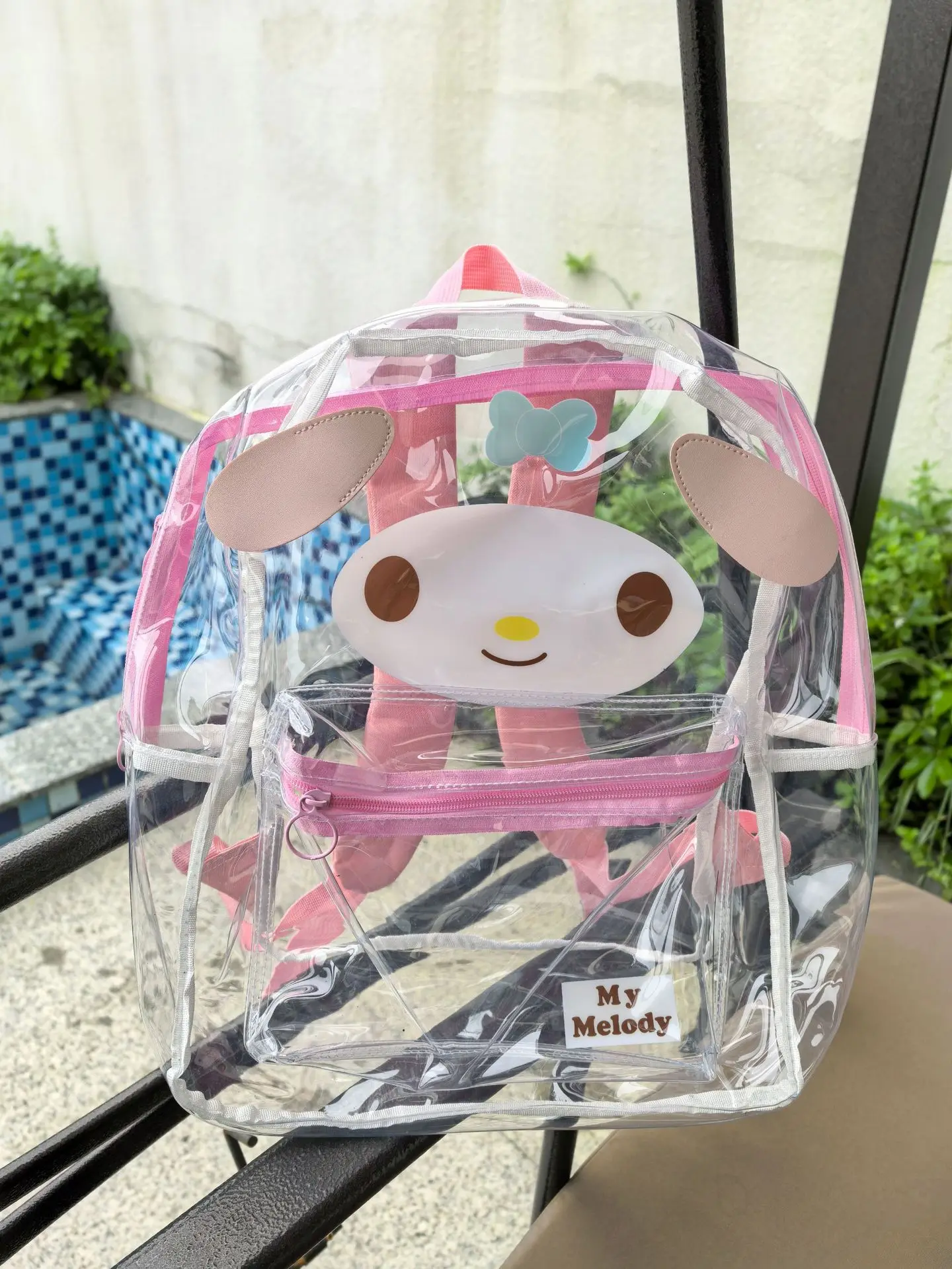 Sanrio Hello Kitty Y2K Waterproof Transparent Backpack Cute Cinnamoroll Cartoon Pvc Large Capacity Storage Bag Student Schoolbag