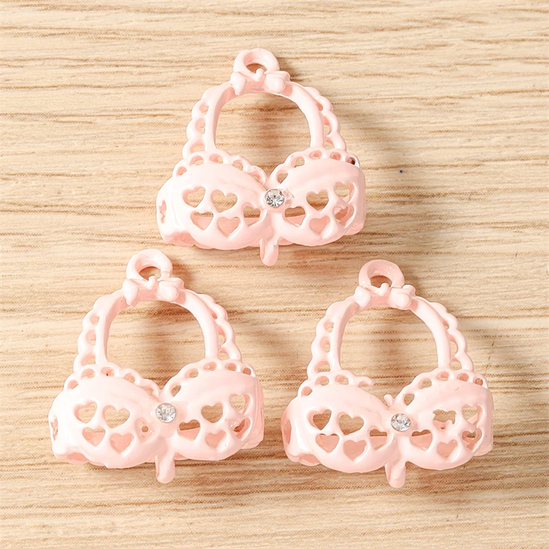 5 Stück 18x21mm Niedliche Bunte Metall-Bikini-Badeanzug-Anhänger für Halsketten, Ohrringe, Armbänder, DIY-Bastelarbeiten, Schmuckherstellung, Geschenk – Detail 10